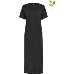 Reduzierte Schwarze Unifarbene ONLY Silla Bio Rundhals-Ausschnitt Damenkleider aus Baumwolle Größe M 