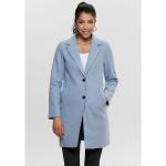 Hellblaue Casual ONLY Mini V-Ausschnitt Kurzmäntel aus Polyester für Damen Größe XL für den für den Winter 