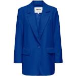 Blaue Unifarbene ONLY Longblazer aus Polyester für Damen Größe XS 