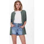 Grüne Unifarbene Casual ONLY Rundhals-Ausschnitt Longblazer aus Jersey für Damen Größe XS für den für den Herbst 