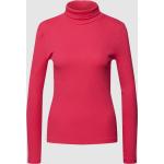 Reduzierte Pinke Unifarbene Langärmelige ONLY Rollkragen Rollkragenshirts aus Baumwolle für Damen Größe S für den für den Frühling 