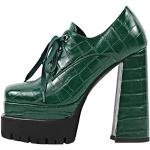 Grüne Business Onlymaker High Heel Stiefeletten & High Heel Boots mit Schnürsenkel für Damen Größe 41 
