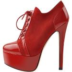 Rote Elegante Onlymaker High Heels & Stiletto-Pumps mit Schnürsenkel für Damen Größe 38 zum Abschlussball 