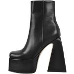 Reduzierte Schwarze Onlymaker Ankle Boots & Klassische Stiefeletten mit Reißverschluss aus Kunstleder für Damen Größe 43 
