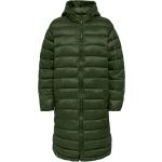 Dunkelgrüne Gesteppte ONLY Melody Stehkragen Damensteppmäntel & Damenpuffercoats mit Reißverschluss Größe XXL für den für den Winter 