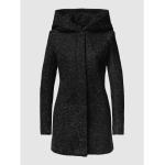 Schwarze ONLY Kapuzenmäntel aus Wolle mit Kapuze für Damen Größe XS 
