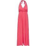 Rote ONLY Maxi V-Ausschnitt Sommerkleider aus Jersey für Damen Größe L 