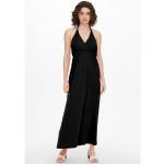 Schwarze ONLY Maxi V-Ausschnitt Sommerkleider aus Jersey für Damen Größe L 