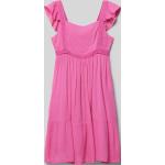 Fuchsiafarbene ONLY Mini Minikleider für Kinder & kurze Kinderkleider aus Baumwolle für Mädchen Größe 158 