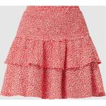 Reduzierte Rote Blumenmuster ONLY Nova Mini Nachhaltige Sommerröcke für Damen Größe XL 