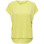 Gelbe ONLY Noos T-Shirts mit Ananas-Motiv für Damen Größe XS 