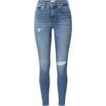 Blaue Push Up Jeans mit Reißverschluss aus Baumwolle für Damen Größe XS 