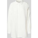 Offwhitefarbene Oversize ONLY Hemdblusen aus Baumwolle für Damen Größe L 
