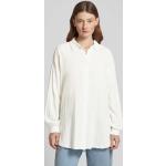Offwhitefarbene Unifarbene Oversize ONLY Hemdblusen aus Baumwolle für Damen Größe XL 