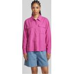 Pinke Oversize ONLY Hemdblusen aus Leinen für Damen Größe XL 