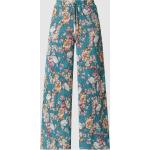Reduzierte Petrolfarbene Blumenmuster ONLY Alica Palazzo-Hosen aus Polyester für Damen Größe XS 