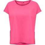 Pinke Sportliche ONLY Play T-Shirts aus Polyester für Damen Größe S 