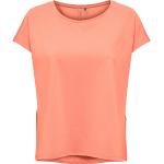 Orange Sportliche ONLY Play T-Shirts aus Polyester für Damen Übergrößen 