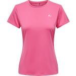 Pinke Sportliche ONLY Carmen T-Shirts aus Polyester für Damen Größe L 