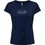 Blaue Sportliche ONLY Play T-Shirts aus Polyester für Damen Größe XL 