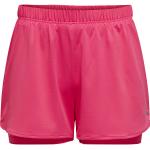 Pinke Sportliche ONLY Mila Stretch-Shorts mit Reißverschluss aus Polyamid für Damen Größe M 