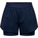 Blaue Sportliche ONLY Play Kurze Hosen aus Polyester für Damen Größe XS 