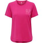 Pinke Sportliche ONLY Train T-Shirts aus Polyester für Damen Größe M 