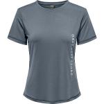 Blaue Sportliche ONLY Train T-Shirts aus Polyester für Damen Größe S 