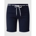 Marineblaue ONLY Paris Chino-Shorts mit Gürtel aus Baumwolle für Damen Größe M 