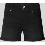 Schwarze Unifarbene ONLY Carmen Jeans-Shorts aus Baumwollmischung für Damen Größe M für den für den Sommer 