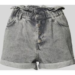 Only Regular Fit Paperbag-Shorts mit Knopfleiste Modell 'CUBA LIFE' (XL Anthrazit)