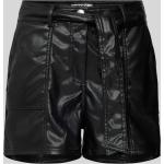 Schwarze ONLY Damenshorts mit Reißverschluss aus Kunstleder Größe XL 