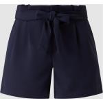 Dunkelblaue ONLY Paperbag-Shorts aus Polyester für Damen Größe M 