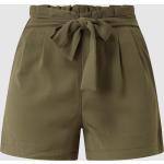 Olivgrüne ONLY Paperbag-Shorts aus Polyester für Damen Größe M 