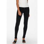 Schwarze ONLY Coral Hüftjeans & Low Waist Jeans mit Reißverschluss aus Baumwolle für Damen 