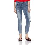 Blaue ONLY Carmen Ripped Jeans & Zerrissene Jeans mit Reißverschluss aus Baumwolle für Damen Größe M Weite 31 
