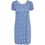 Reduzierte Hellblaue Blumenmuster ONLY Mini Minikleider & kurze Kleider aus Viskose für Damen Größe S für den für den Sommer 
