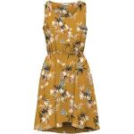 Goldene Ärmellose ONLY Sara Mini Rundhals-Ausschnitt Minikleider & kurze Kleider aus Viskose für Damen Größe M für den für den Sommer 