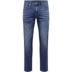 Reduzierte Blaue Only & Sons Slim Fit Jeans aus Denim für Herren Größe M Weite 36, Länge 34 