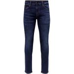 Reduzierte Blaue Only & Sons Slim Fit Jeans aus Denim für Herren Größe XXL Weite 29, Länge 30 