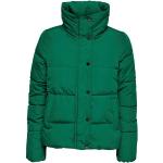 Grüne Gesteppte Casual ONLY Winterjacken mit Reißverschluss aus Polyester für Damen Größe XS 