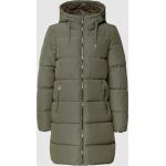 Khakifarbene Gesteppte ONLY Maxi Damensteppmäntel & Damenpuffercoats aus Polyester mit Kapuze Größe XL für den für den Herbst 