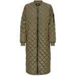Braune Gesteppte Casual ONLY Noos Damensteppmäntel & Damenpuffercoats mit Reißverschluss aus Polyester Größe XS für den für den Herbst 