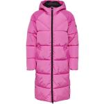 Pinke Gesteppte ONLY Damensteppmäntel & Damenpuffercoats mit Reißverschluss mit Kapuze Größe M 