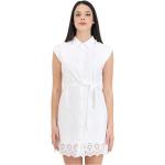 Reduzierte Weiße Vintage ONLY Shirtkleider aus Baumwolle für Damen Größe XS für den für den Frühling 