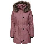 Altrosa ONLY Jacken mit Fellkapuze mit Knopf mit Kapuze für Damen Größe XS für den für den Winter 