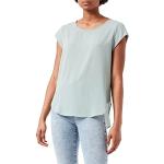 Reduzierte Mintgrüne Unifarbene Kurzärmelige ONLY Basic Rundhals-Ausschnitt T-Shirts mit Reißverschluss für Damen Größe M 