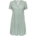 Grüne Casual ONLY Thea Mini V-Ausschnitt Sommerkleider für Damen Größe S für den für den Sommer 