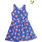 Reduzierte Blaue Bio V-Ausschnitt Kinderkleider aus Baumwolle für Mädchen Größe 110 