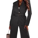 Schwarze Business Damenhosenanzüge Größe L 2-teilig für Partys 